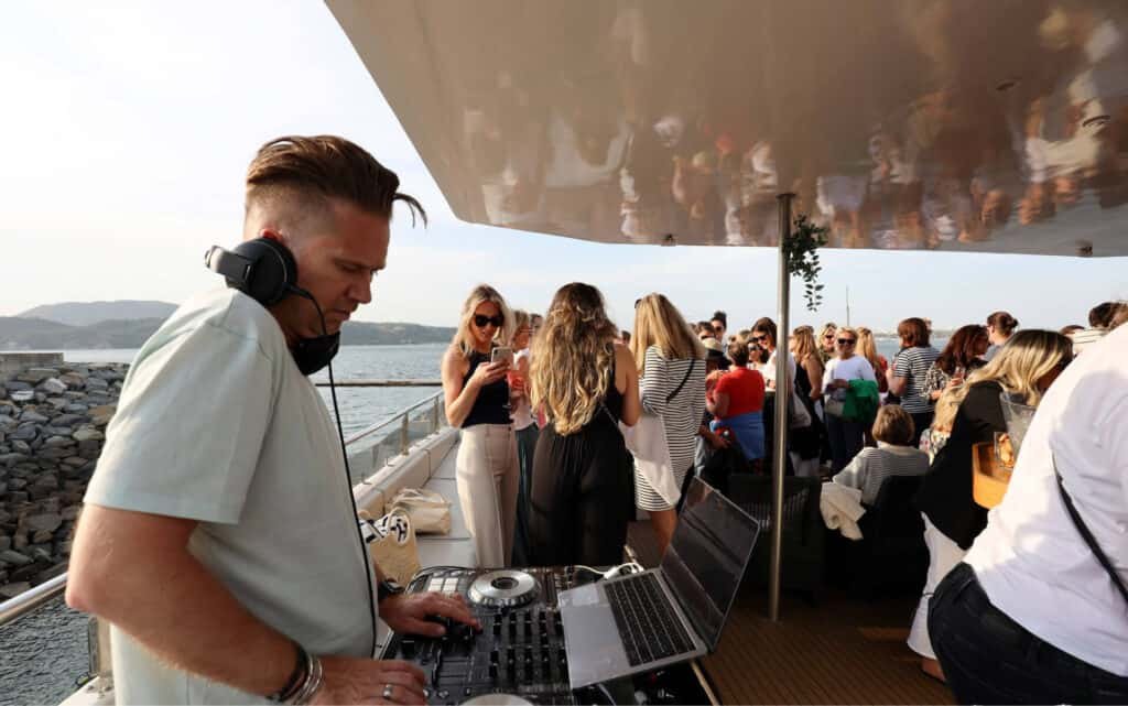 Party on board with DJ