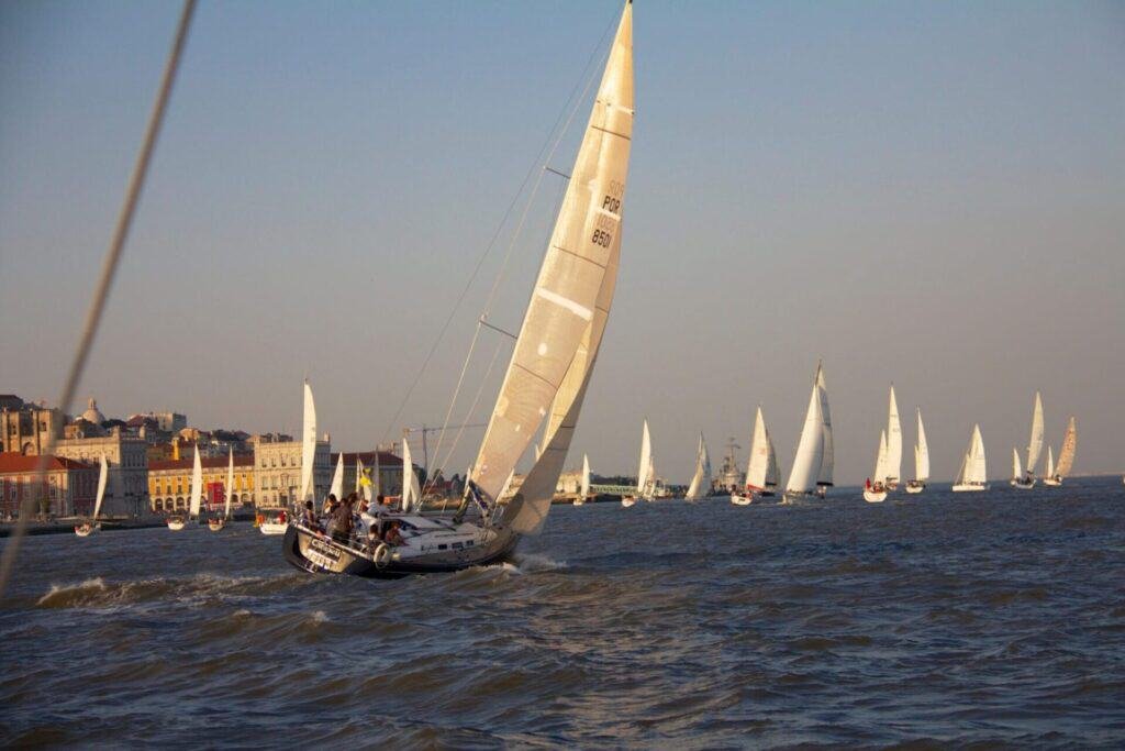 Sailboats during the regatta