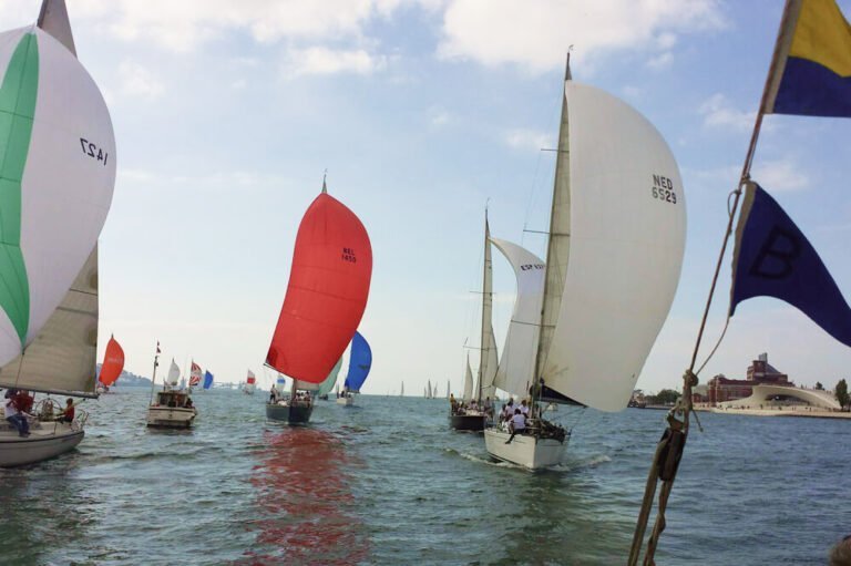Sailboats during a regatta