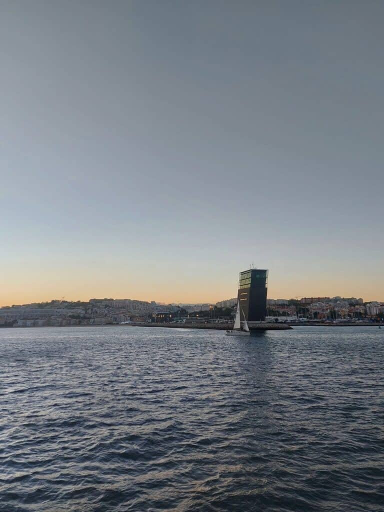 The VTS Tower at sunset