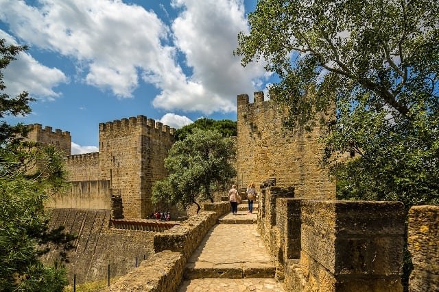 The walls of the Castle of São Jorge