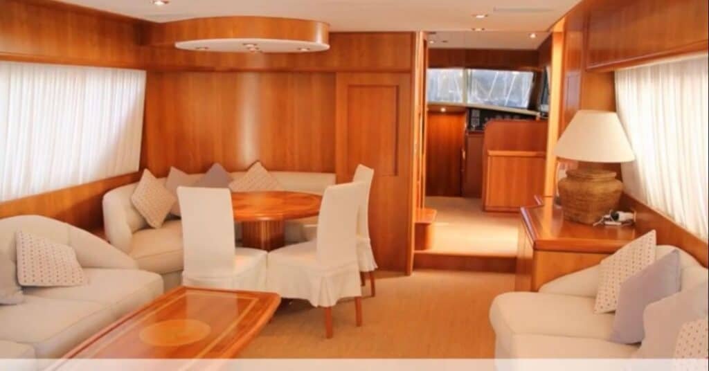 Yacht's living room