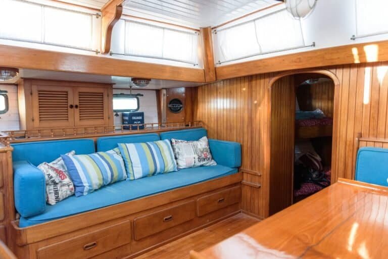 Vintage sailboat saloon