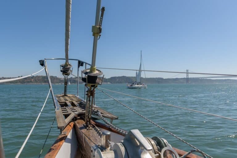 Bow of the historical sailboat