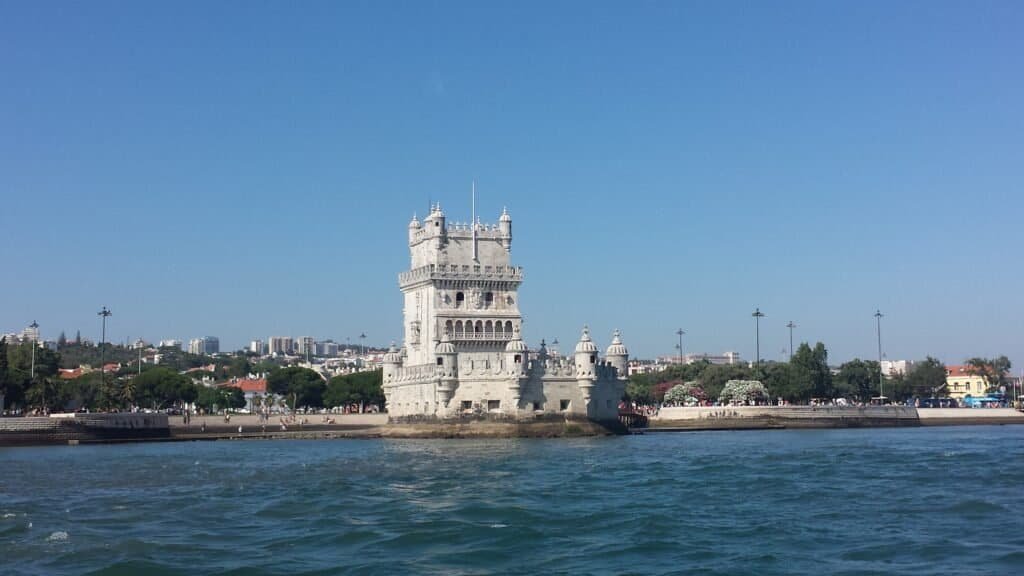 Belém Tower seen from the Tagus River