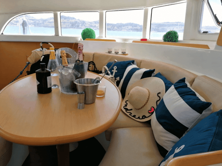 Interior prepared to receive guests