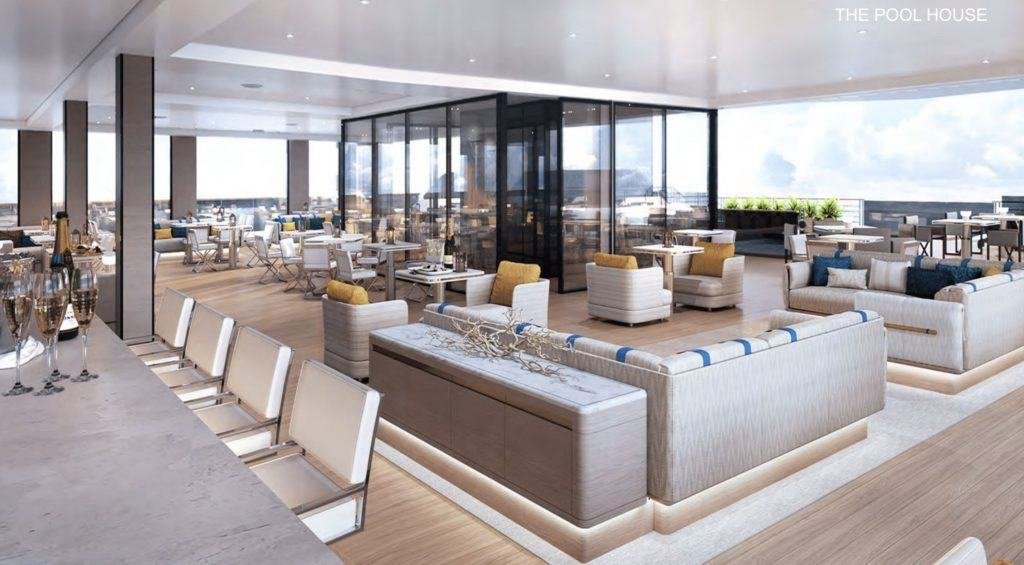 Luxuoso interior do navio