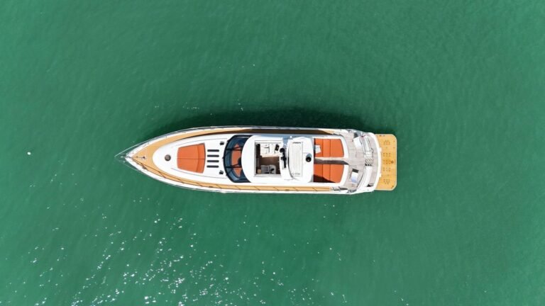 Aerial view of the boat