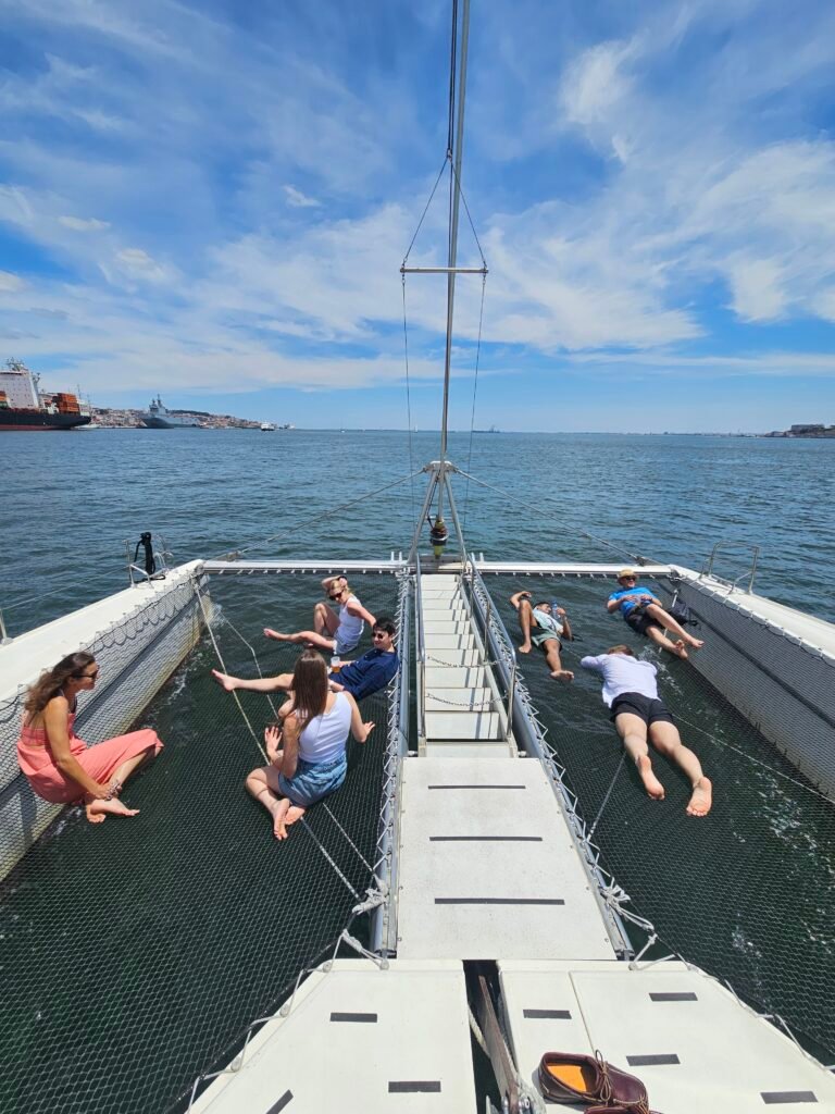 Continuação do bom tempo no evento de team building, durante uma tarde no Rio Tejo